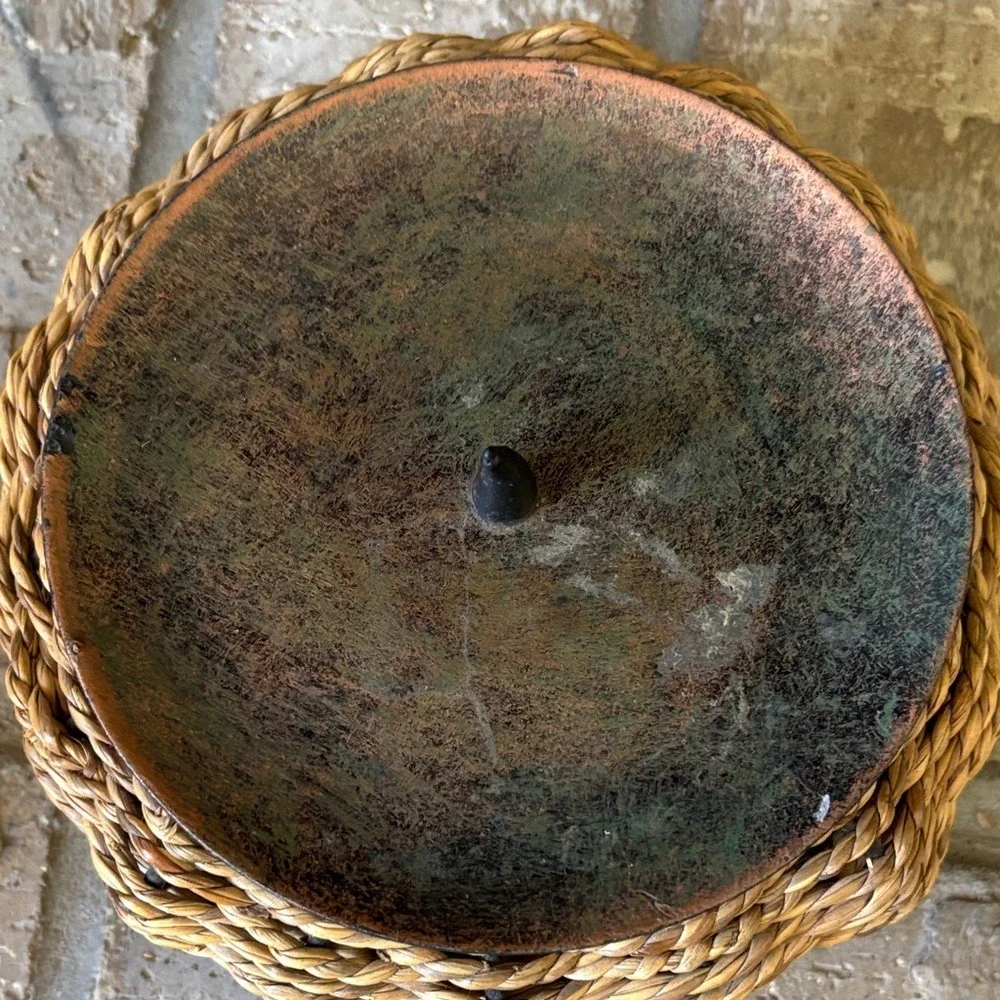 Vintage Rounded Woven‎ Basket Candle Holder 6